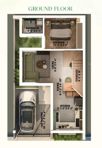  anyah Floor Plan Ground Floor Plan