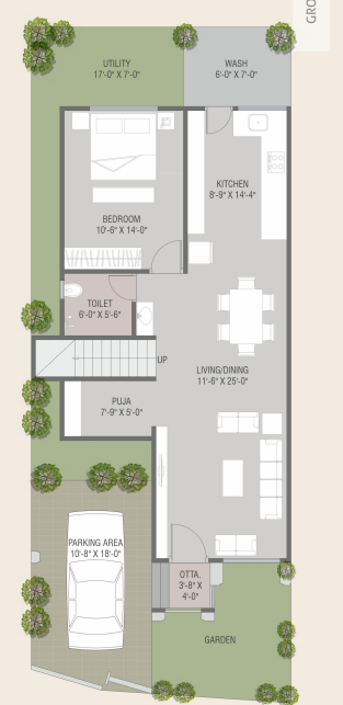 Ground Floor Plan aashray primero Floor Plan Ground Floor Plan