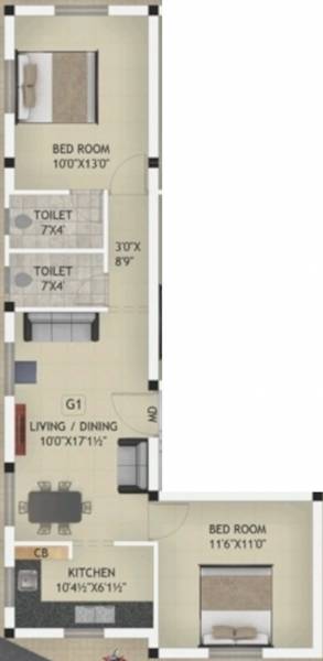  sai-paadham-flats Floor Plan Floor Plan