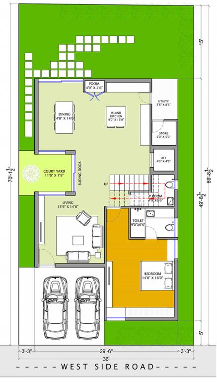  the garden view villas Floor Plan Ground Floor Plan