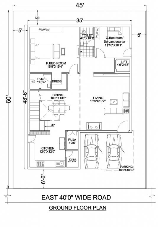  the garden view villas Floor Plan Ground Floor Plan