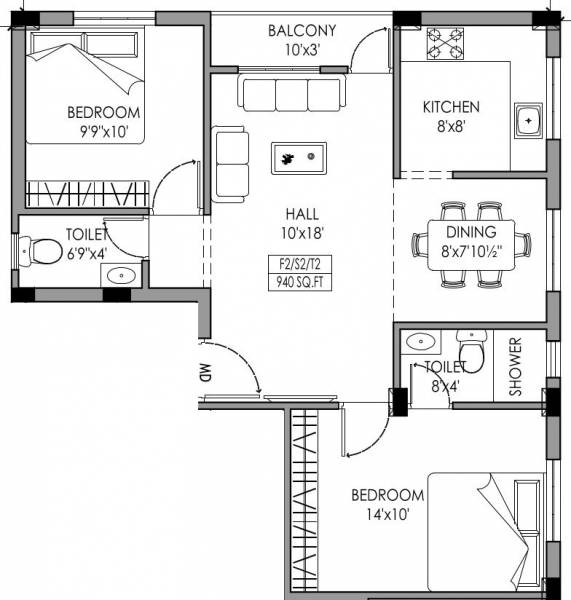  flats Floor Plan Floor Plan