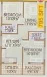 Bilad Willow (2BHK+2T (795 sq ft) 795 sq ft)