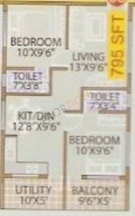 Bilad Willow (2BHK+2T (795 sq ft) 795 sq ft)