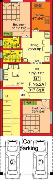 Aravind Villa (2BHK+2T (917 sq ft) 917 sq ft)