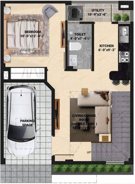  radhya-puram Floor Plan Ground Floor Plan