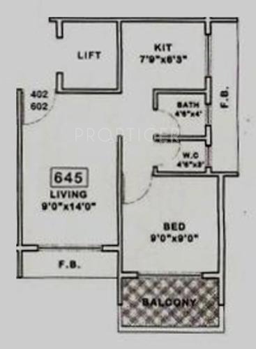 Royal Green Corner (1BHK+1T (645 sq ft) 645 sq ft)