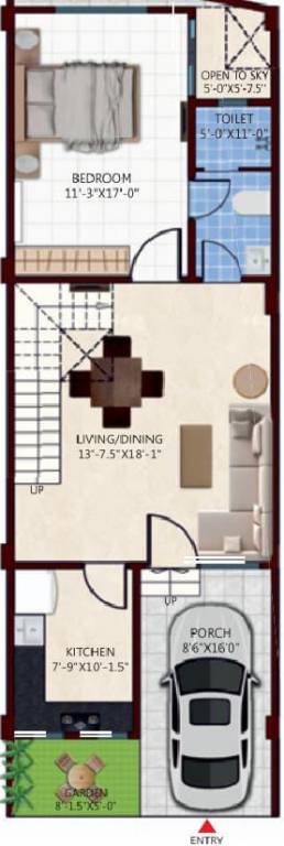  krishna kunj villas Floor Plan Ground Floor Plan