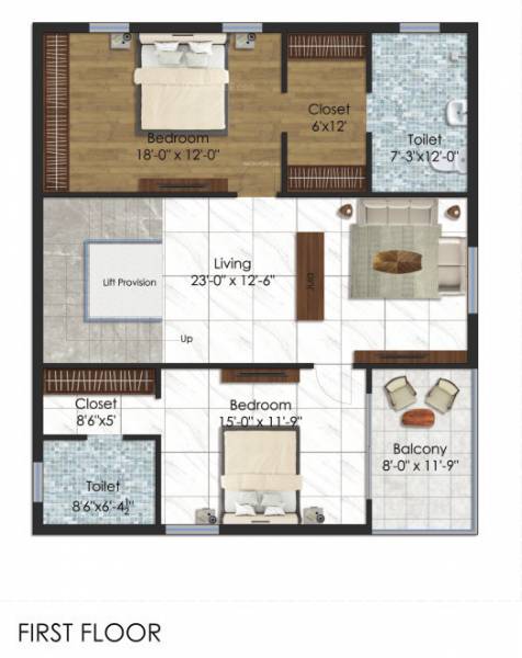  urban-commune-villas Floor Plan First Floor Plan