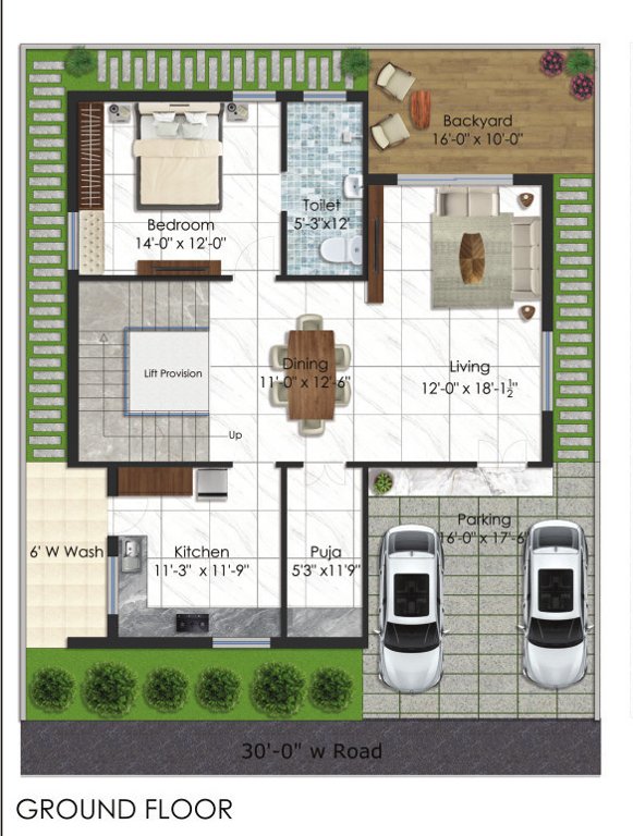  urban commune villas Floor Plan Ground Floor Plan