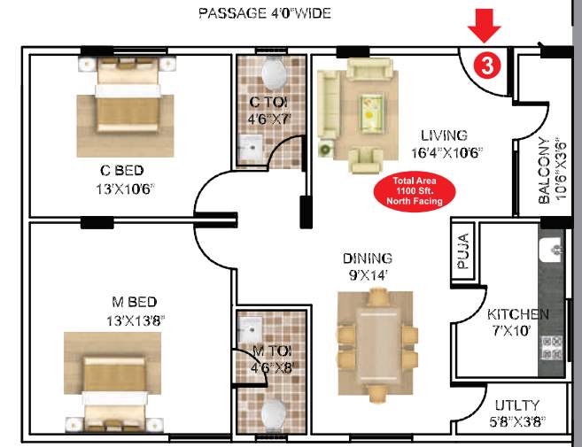  happy homes triguna Floor Plan Floor Plan