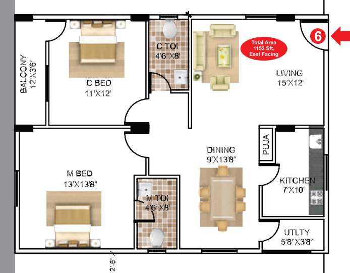  happy homes triguna Floor Plan Floor Plan