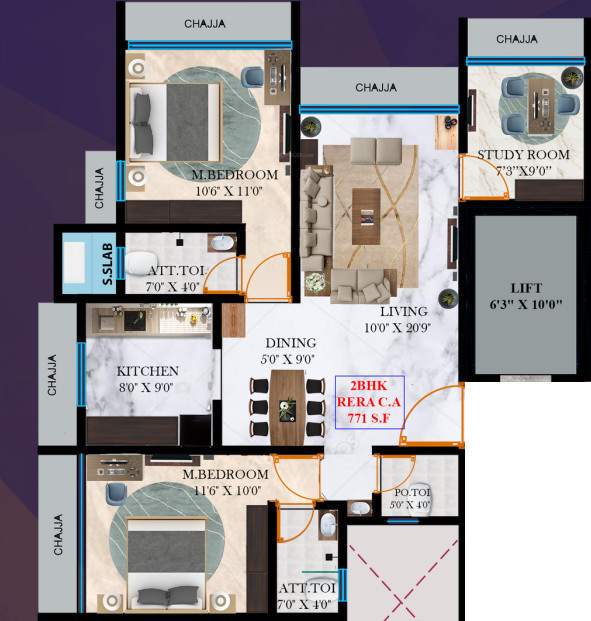  komal kounteya chsl Floor Plan Floor Plan