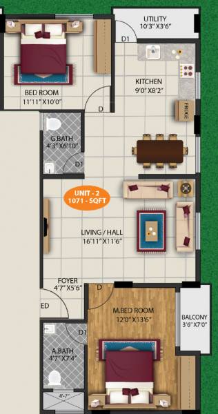  green Floor Plan Floor Plan