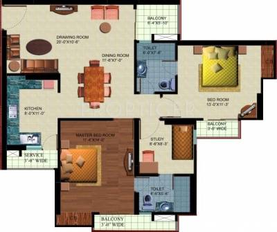 Paramount Orchid (2BHK+2T (1,365 sq ft) 1365 sq ft)