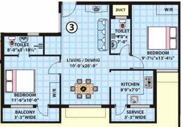 Salma Amar Enclave (2BHK+2T (930 sq ft) 930 sq ft)