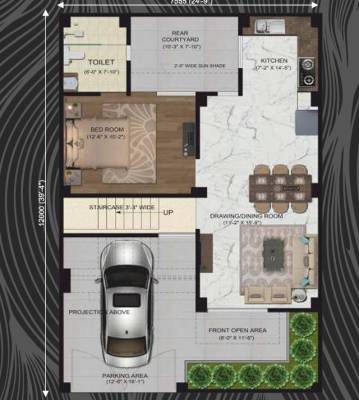  sun-villas Floor Plan Ground Floor Plan
