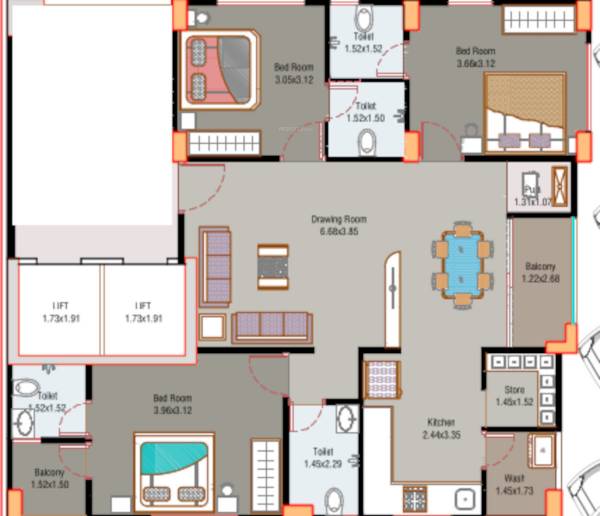  rushikesh-apartment Floor Plan Floor Plan