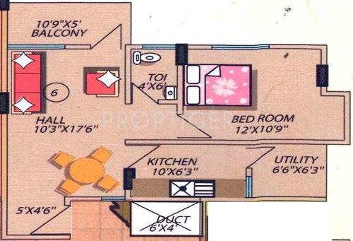 Vishwas Vishwas Daffodil (1BHK+1T (788 sq ft) 788 sq ft)