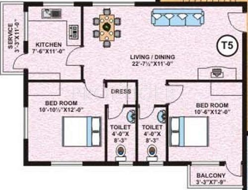 Salma Classic Towers (2BHK+2T (992 sq ft) 992 sq ft) Salma Classic Towers (2BHK+2T (992 sq ft) 992 sq ft)