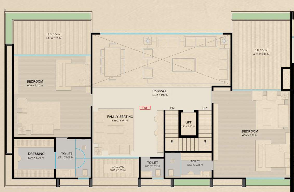  palace Floor Plan Upper Level Penthouse Plan