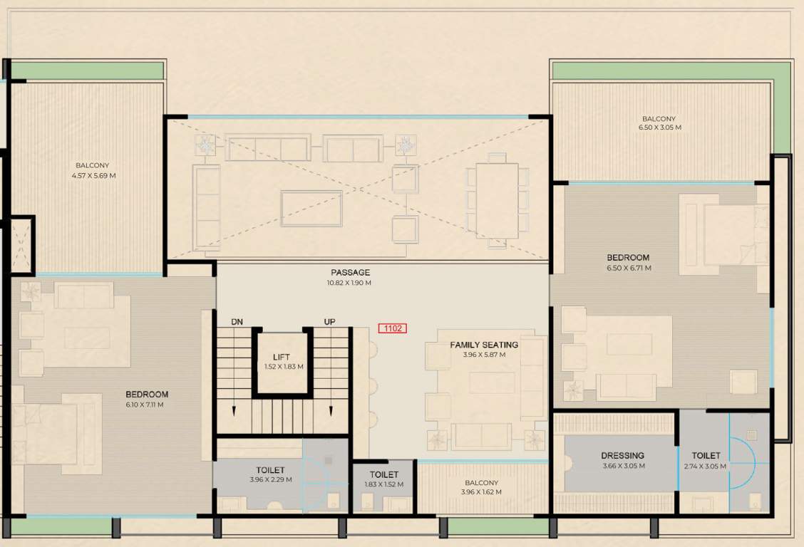 palace Floor Plan Upper Level Penthouse Plan