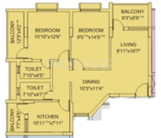 Marian Blue Haven (2BHK+2T (1,250 sq ft) 1250 sq ft) Marian Blue Haven (2BHK+2T (1,250 sq ft) 1250 sq ft)