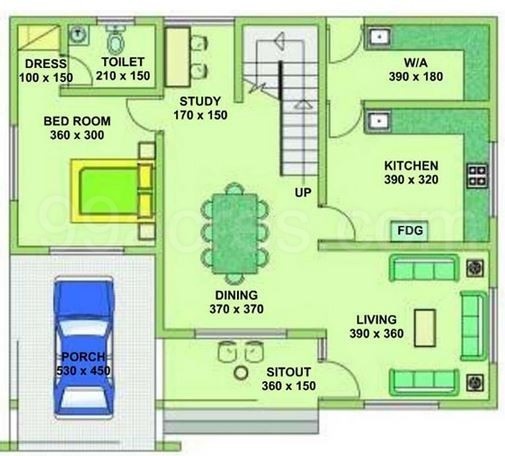  runway-villas Floor Plan Ground Floor Plan