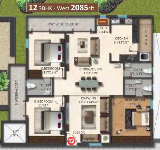  heights 6 Floor Plan Floor Plan