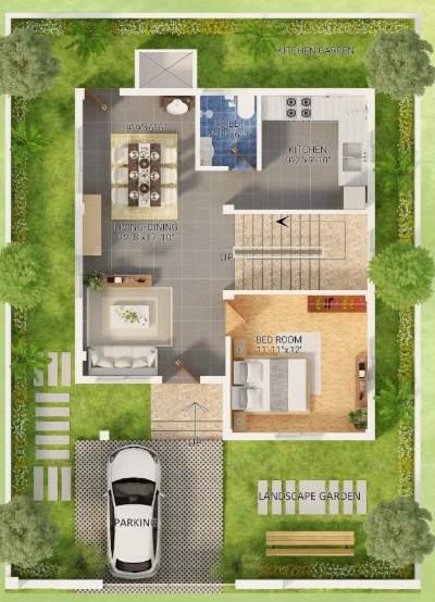  sunshine green city Floor Plan Ground Floor Plan