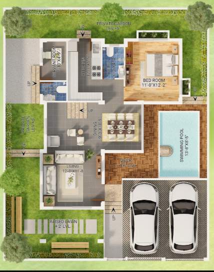  sunshine green city Floor Plan Ground Floor Plan