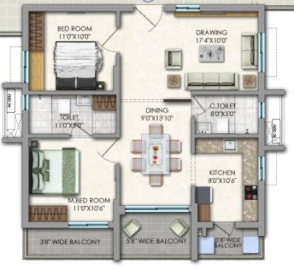  fairmount sri ram garden 2 Floor Plan Floor Plan