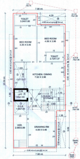 soham 18 greens Floor Plan Ground Floor Plan