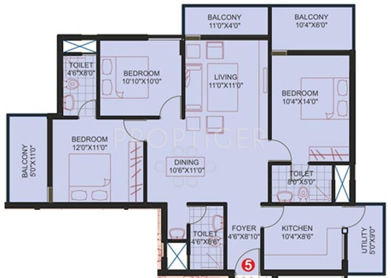 Marian The Corniche (3BHK+3T (1,525 sq ft) 1525 sq ft) Marian The Corniche (3BHK+3T (1,525 sq ft) 1525 sq ft)