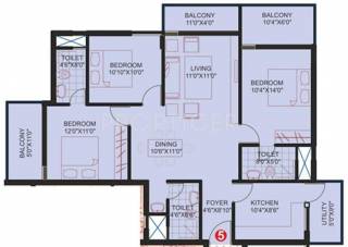 Marian The Corniche (3BHK+3T (1,525 sq ft) 1525 sq ft) Marian The Corniche (3BHK+3T (1,525 sq ft) 1525 sq ft)