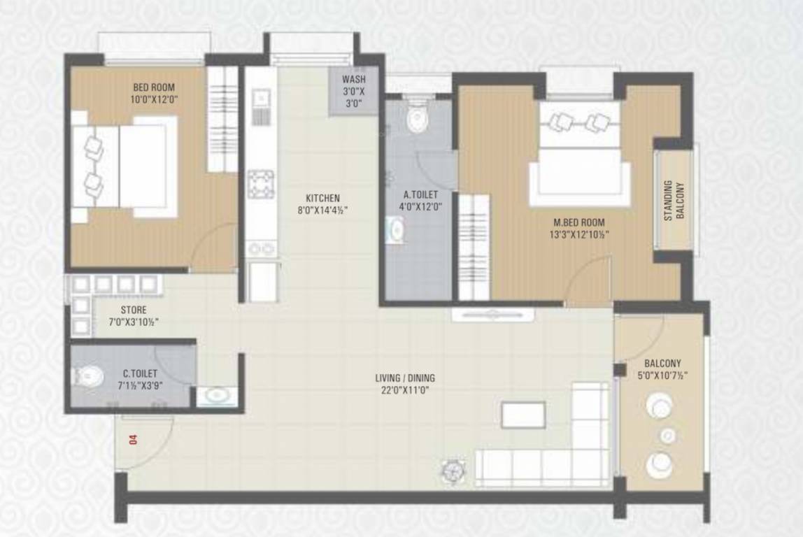 divya kedareshwar residency Floor Plan Floor Plan