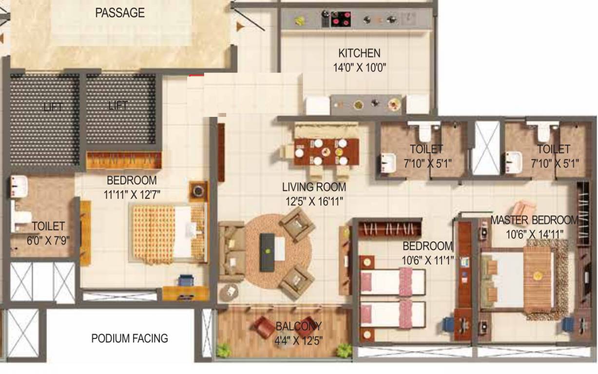  palmspring towers a4 a5 and b2 Floor Plan Floor Plan