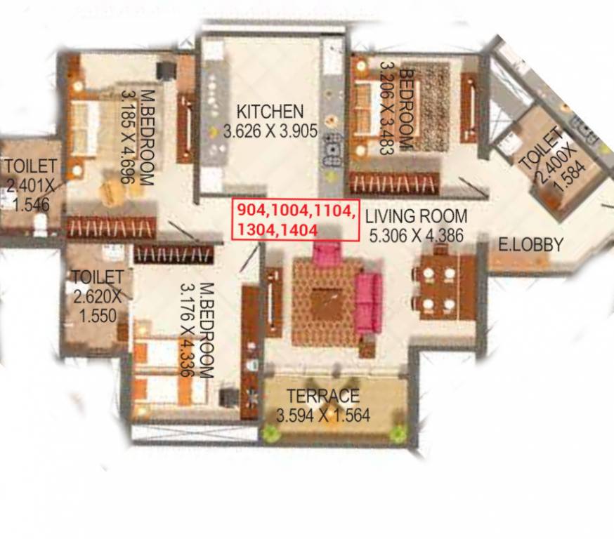  palmspring towers a4 a5 and b2 Floor Plan Floor Plan