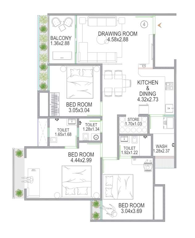  satva Floor Plan Floor Plan