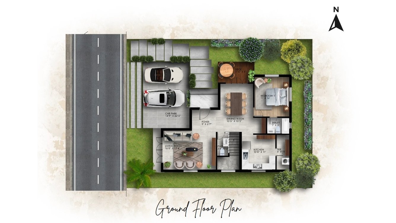 palm shore drive villas Floor Plan Ground Floor Plan