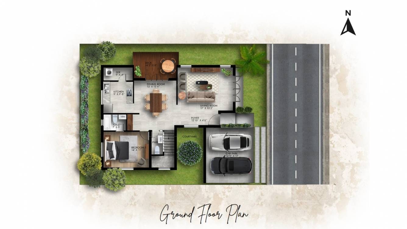 palm shore drive villas Floor Plan Ground Floor Plan