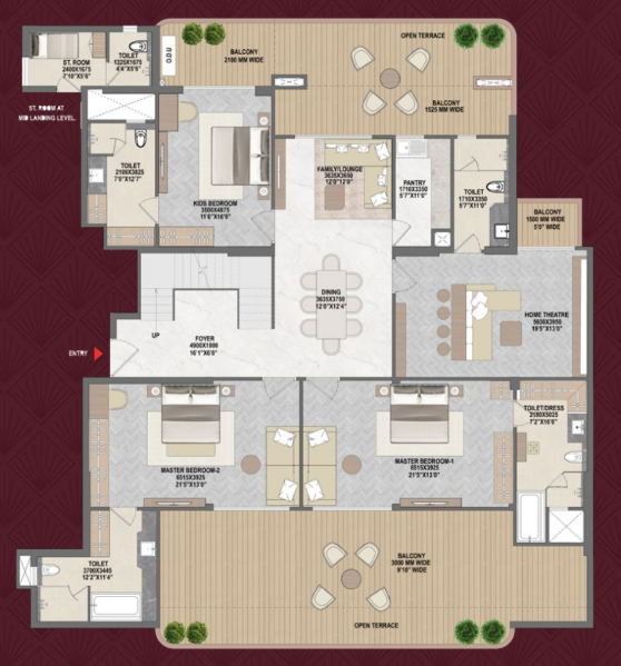 medalleo low rise Floor Plan Lower Level Duplex Plan