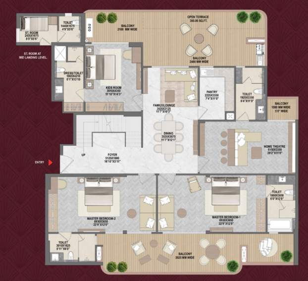 medalleo low rise Floor Plan Lower Level Duplex Plan
