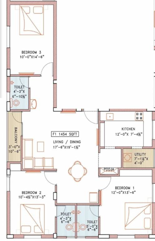  blossom apartment Floor Plan Floor Plan