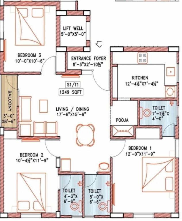  blossom apartment Floor Plan Floor Plan