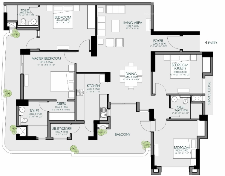  eldeco latitude 27 Floor Plan Floor Plan
