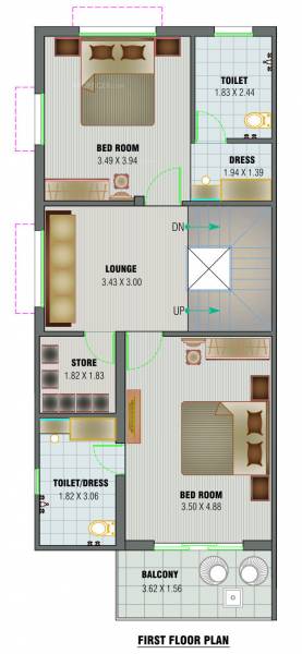  yamuna-bungalows Floor Plan First Floor Plan