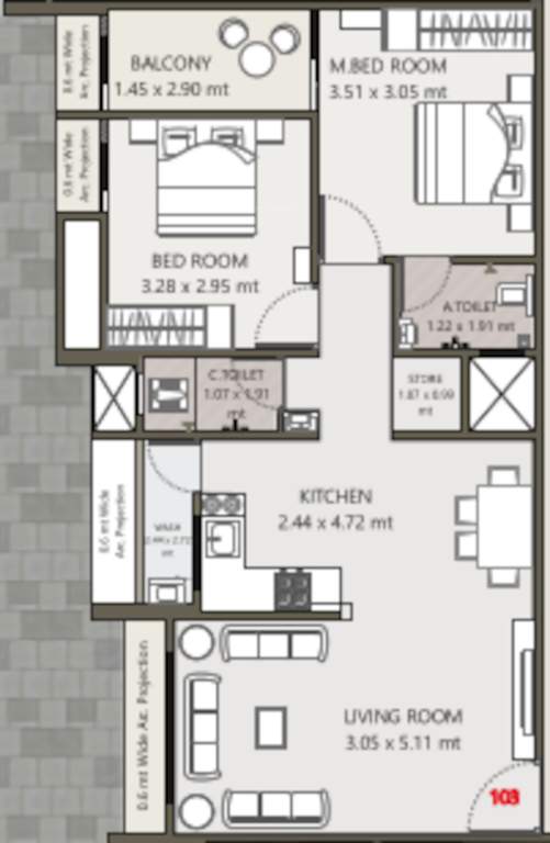  sai garden residency Floor Plan Floor Plan