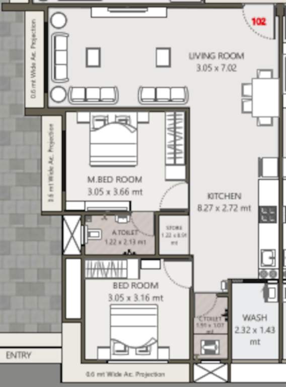  sai garden residency Floor Plan Floor Plan