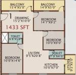 Blue Stone Wood Winds (3BHK+2T (1,433 sq ft) 1433 sq ft) Blue Stone Wood Winds (3BHK+2T (1,433 sq ft) 1433 sq ft)